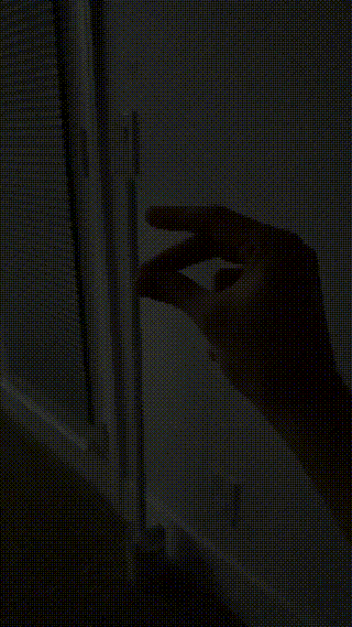 The light strip reacting to my fingers snapping