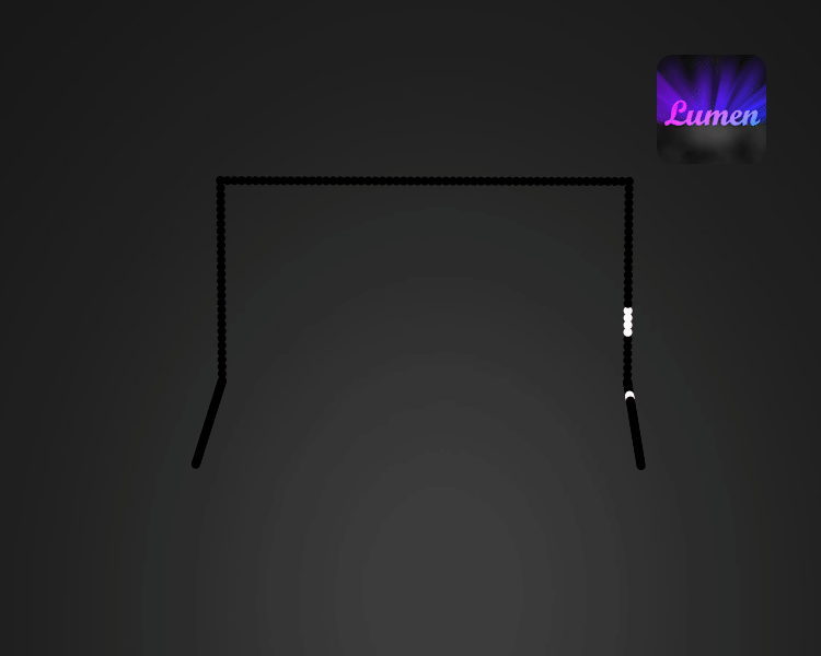 A spinning 3D render showcasing both the effect and shape of an example user's LED strip.