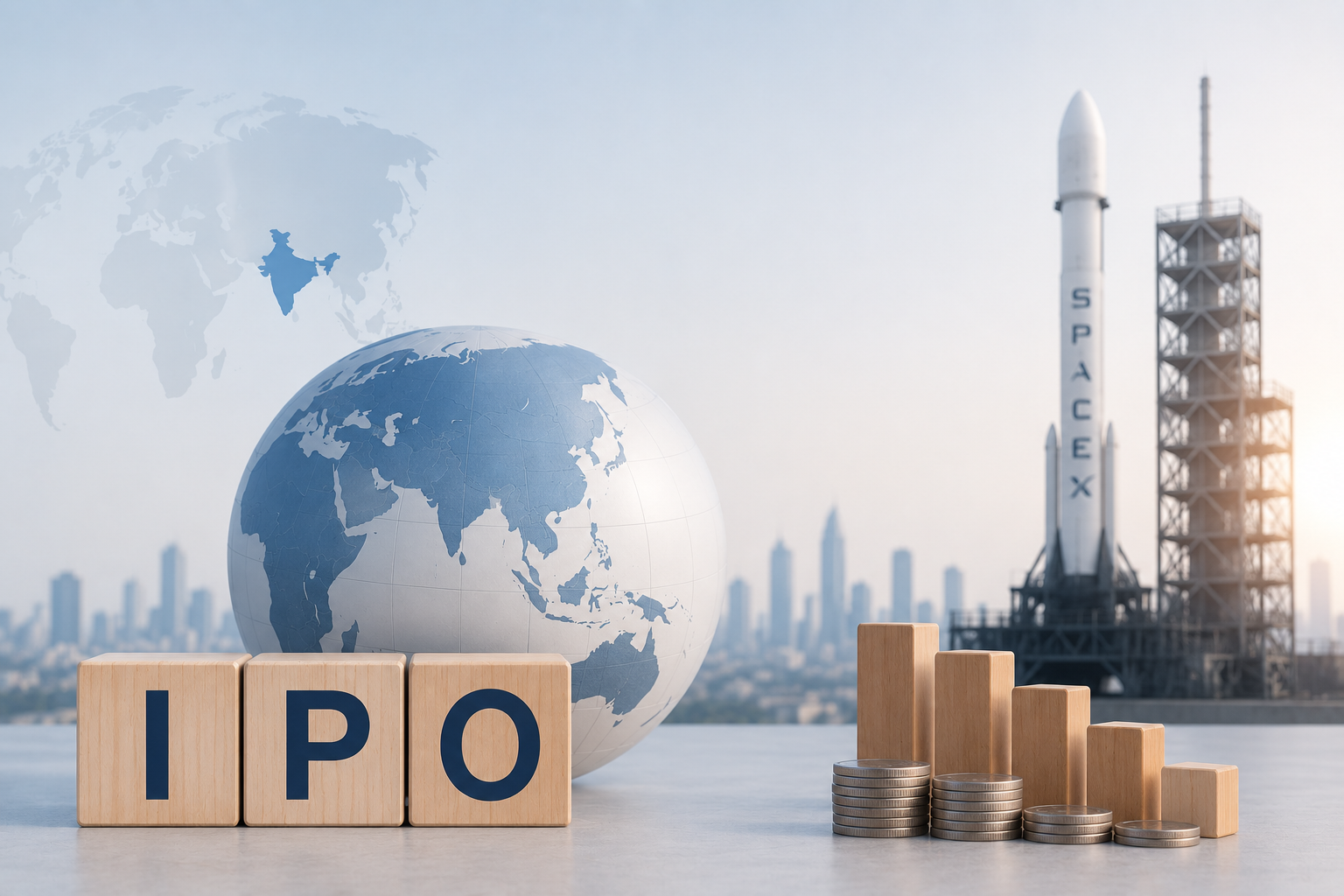 Graph showing India's declining share in global IPO fundraising after SpaceX IPO debut