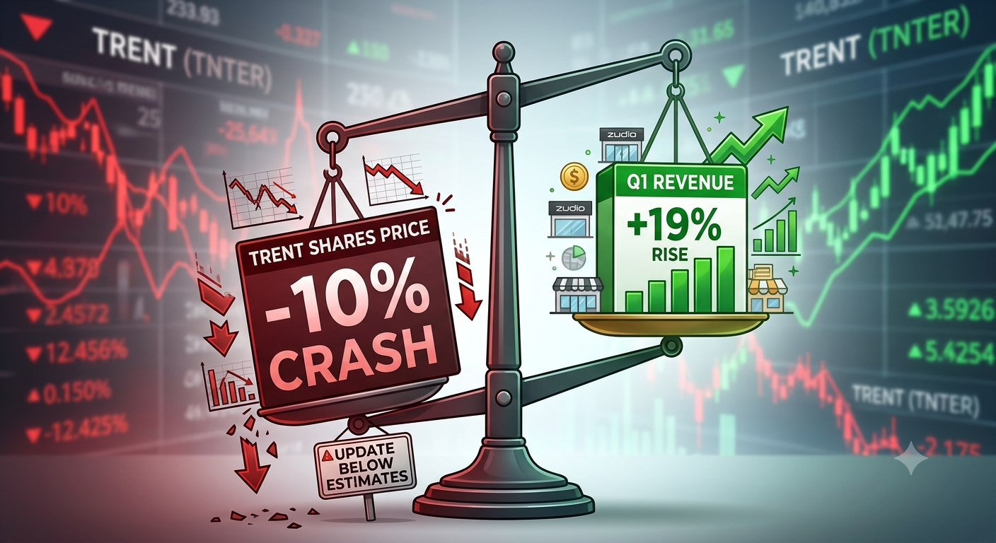 Trent shares tumble on the Indian stock market after Q1 results announcement.