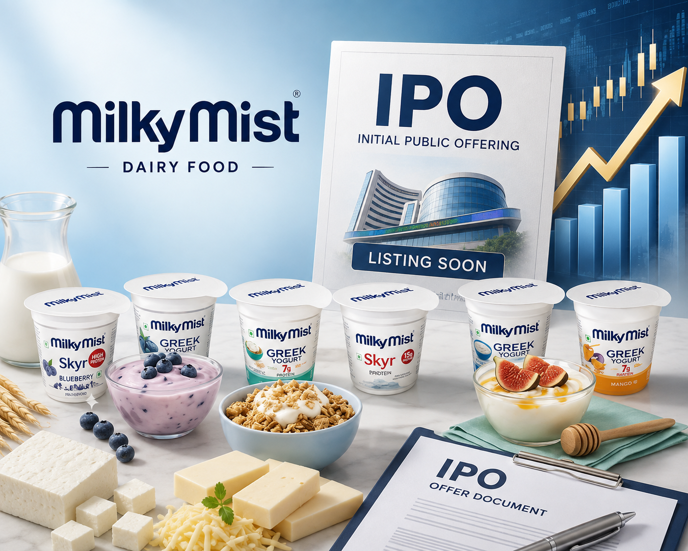 Milky Mist Dairy Food IPO opens, GMP signals 15% listing gain for investors.