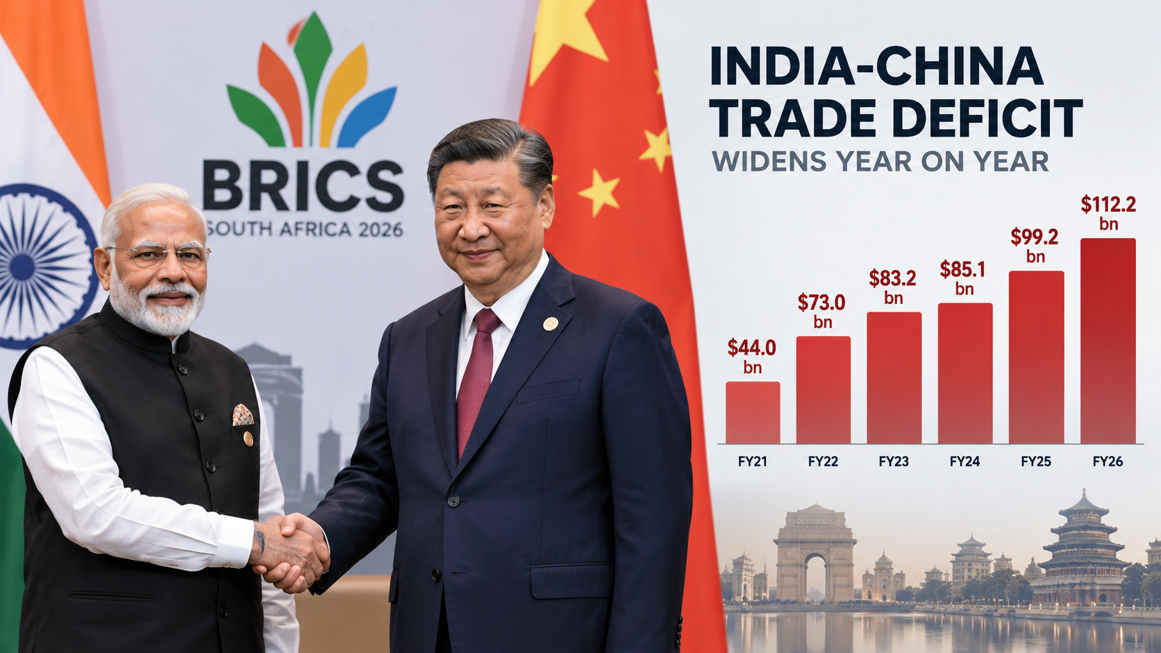 Prime Minister Narendra Modi and President Xi Jinping in discussion, focusing on strengthening India-China business ties and