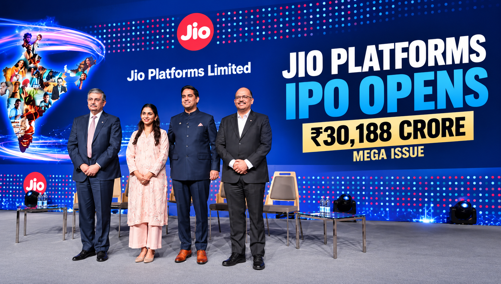 Jio Platforms IPO opens to raise ₹30,213 crore, attracting major global investor interest in Indian markets.