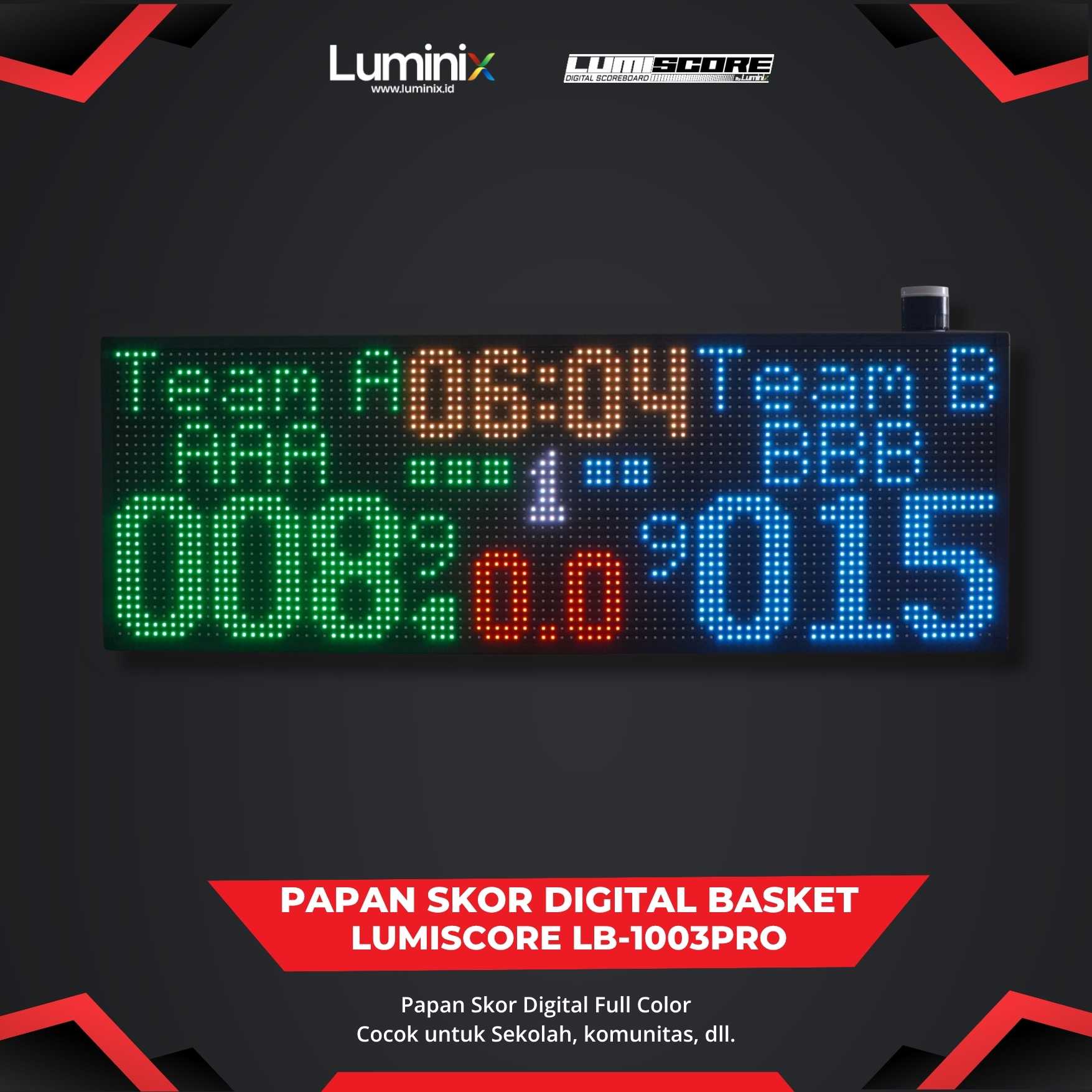 Papan skor basket digital LED LumiScore LB-1003