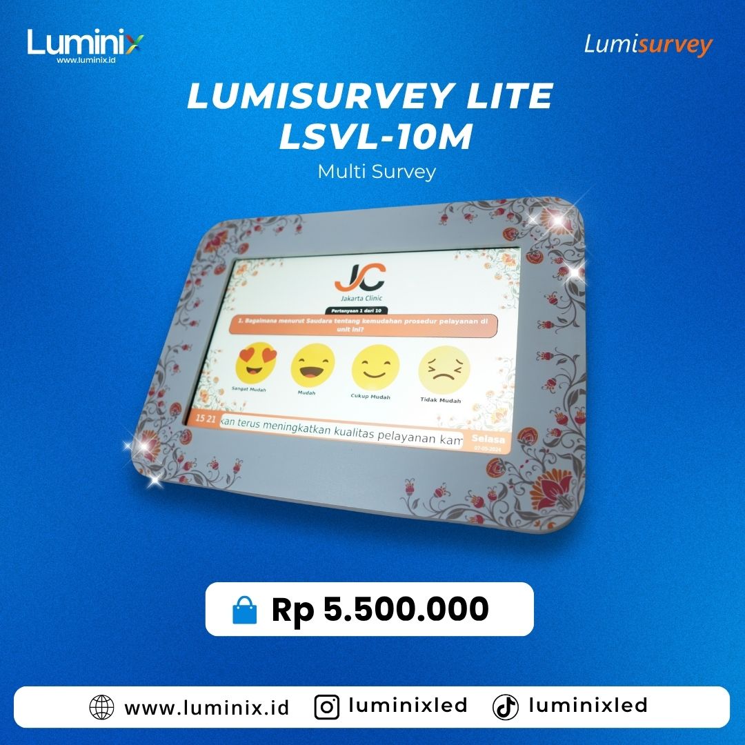 Mesin survey kepuasan LumiSurvey Lite LSVL-10M