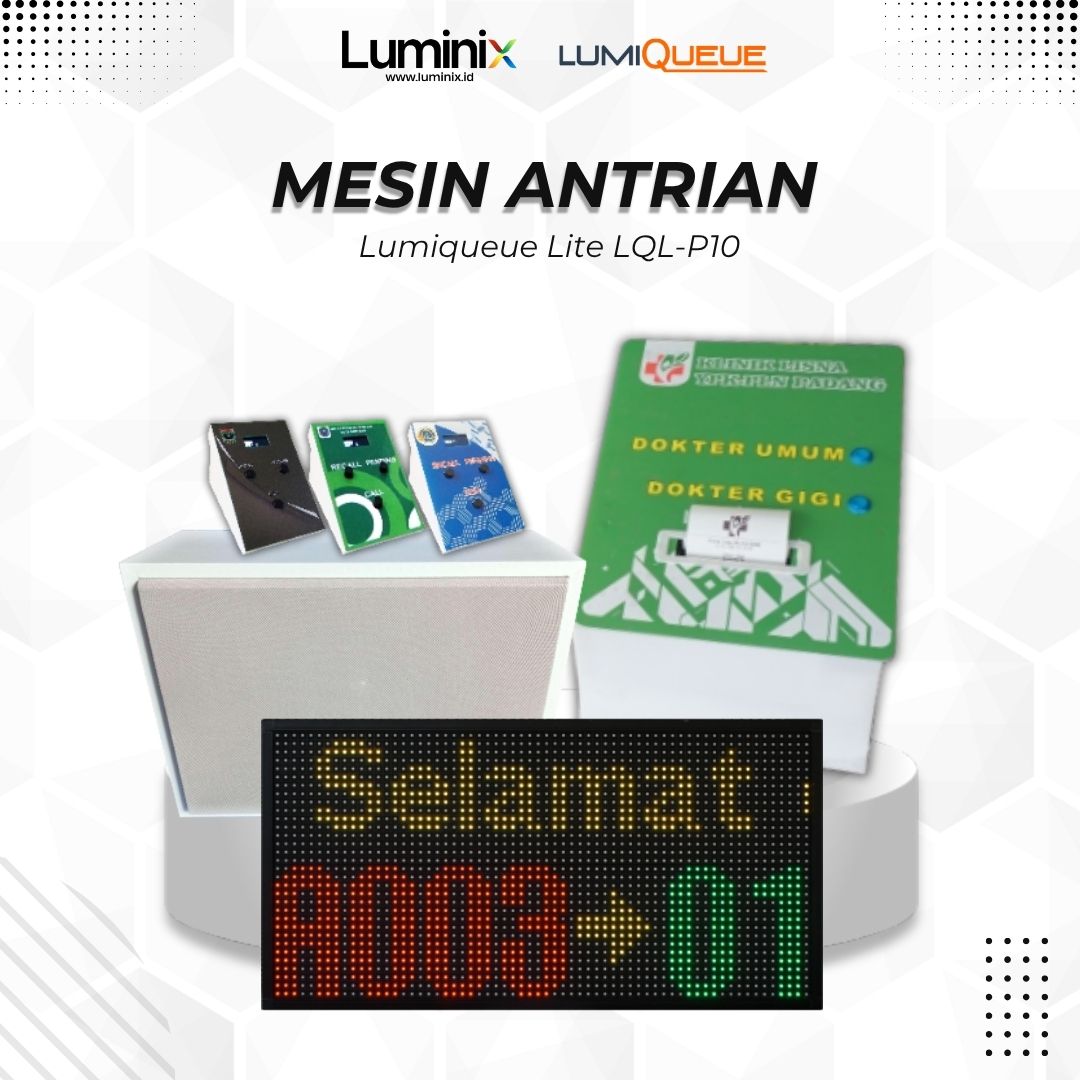 Mesin antrian digital LumiQueue Lite LQL-P10