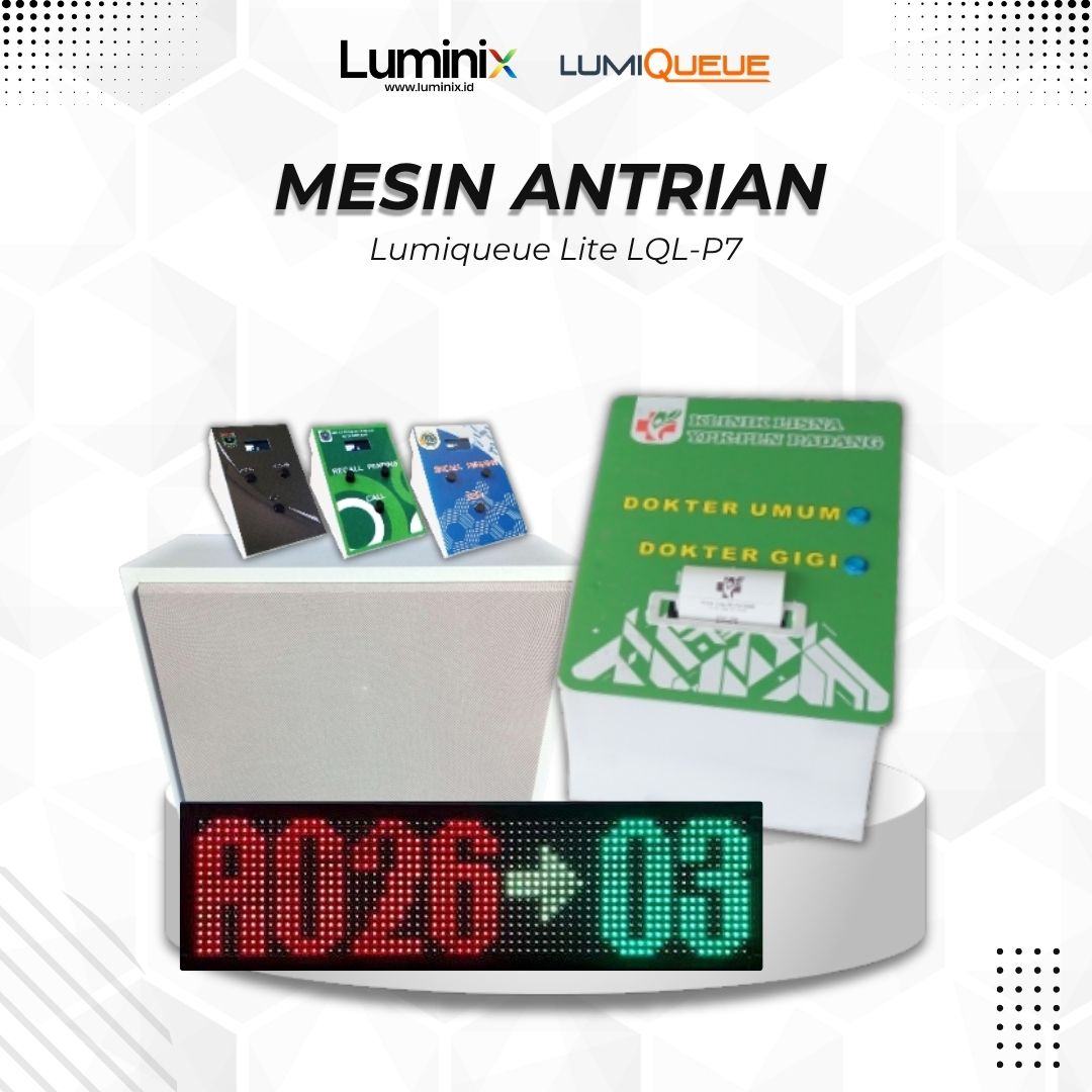 Dispenser mesin antrian LumiQueue Lite LQL-P7