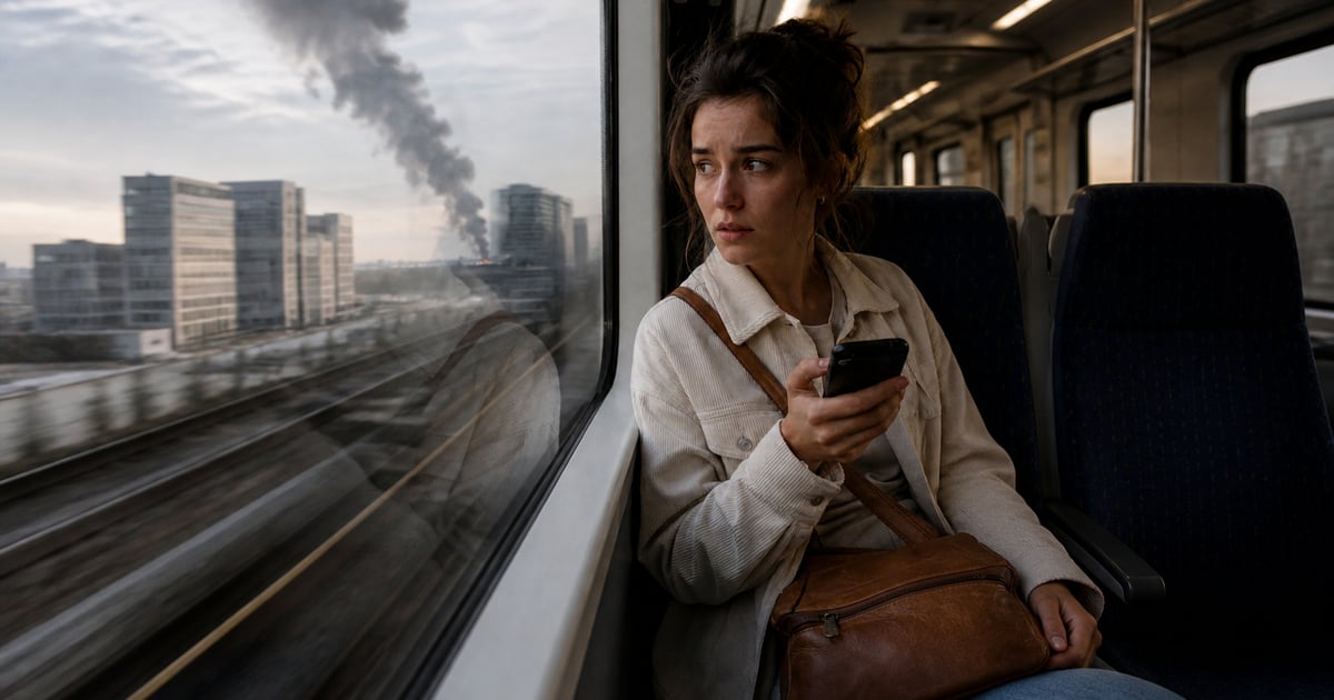 Écran de smartphone allumé, flux de tweets défilant dans une lumière tamisée