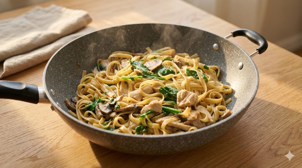 Linguine Poulet Champignons