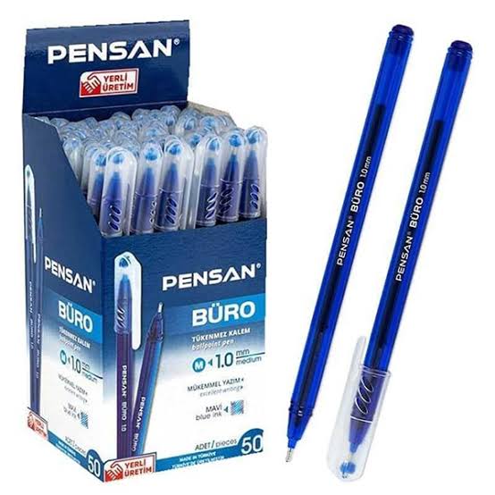 Pensan Büro 1.0mm Mavi Tükenmez Kalem
