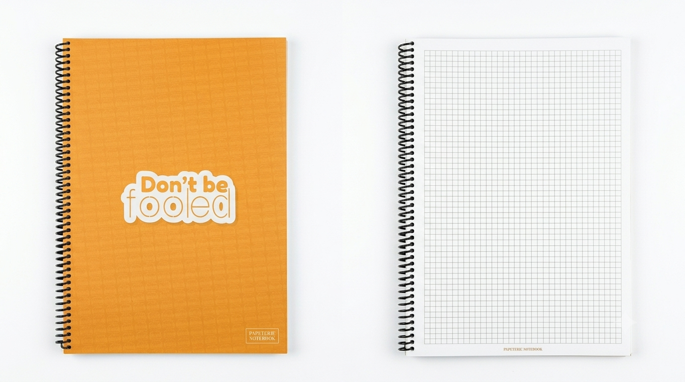 Papeterie 80 Yaprak Spiralli Kareli Defter