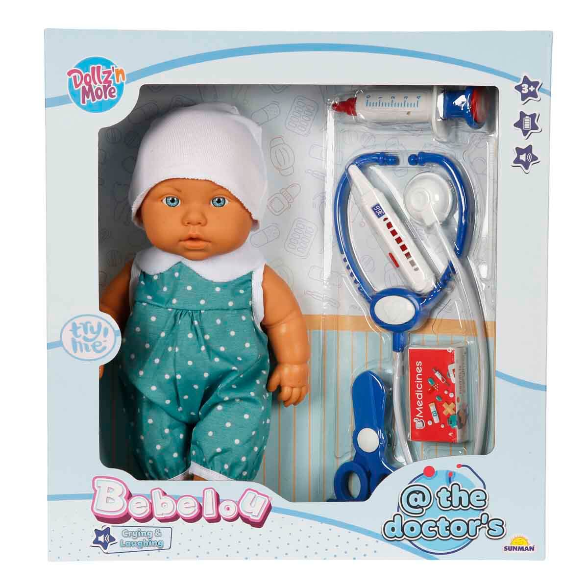 Bebelou Doktor Zamanı Sesli Bebek 32 cm