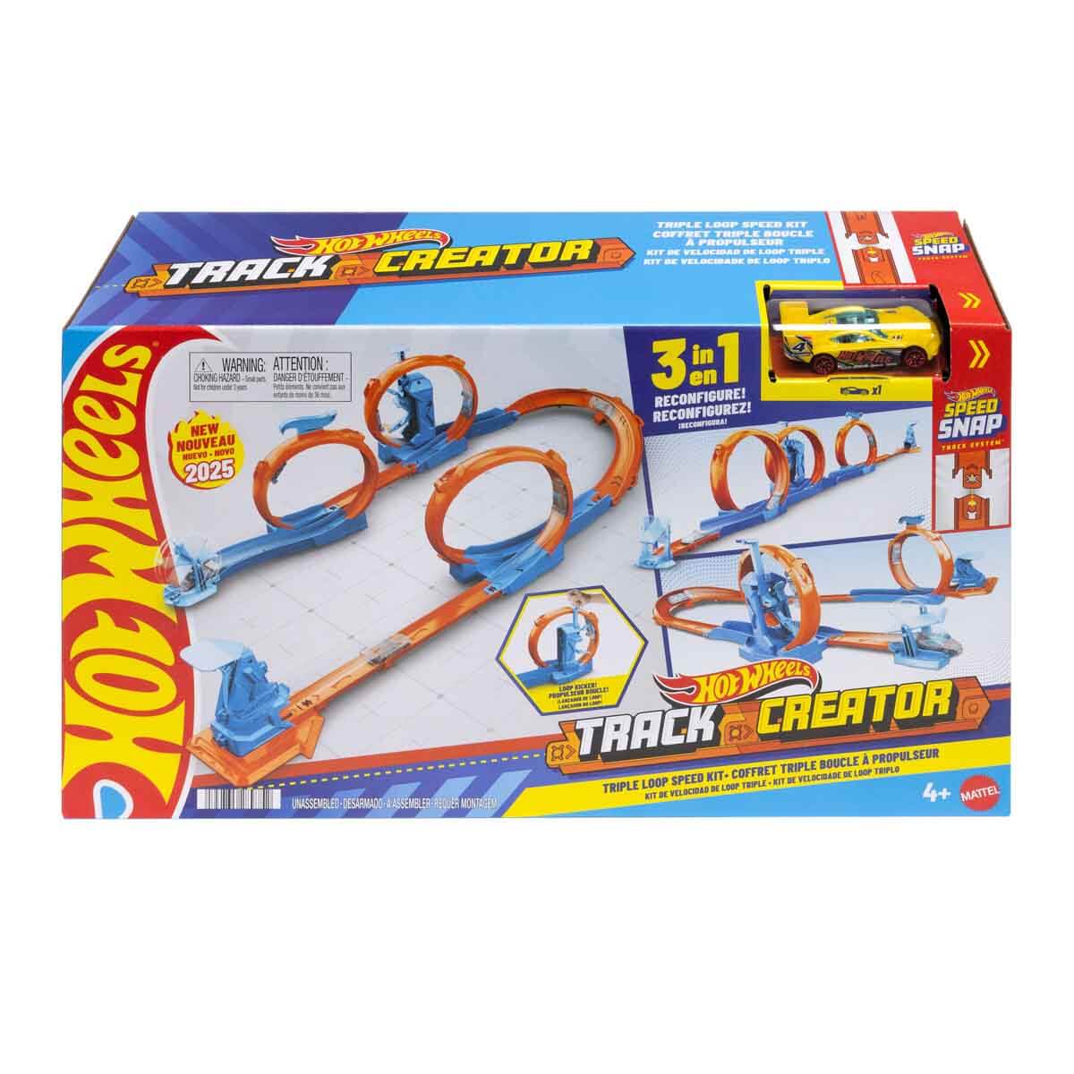 3in1 Hot Wheels Track Creator Üçlü Çemberde Pist Seti
