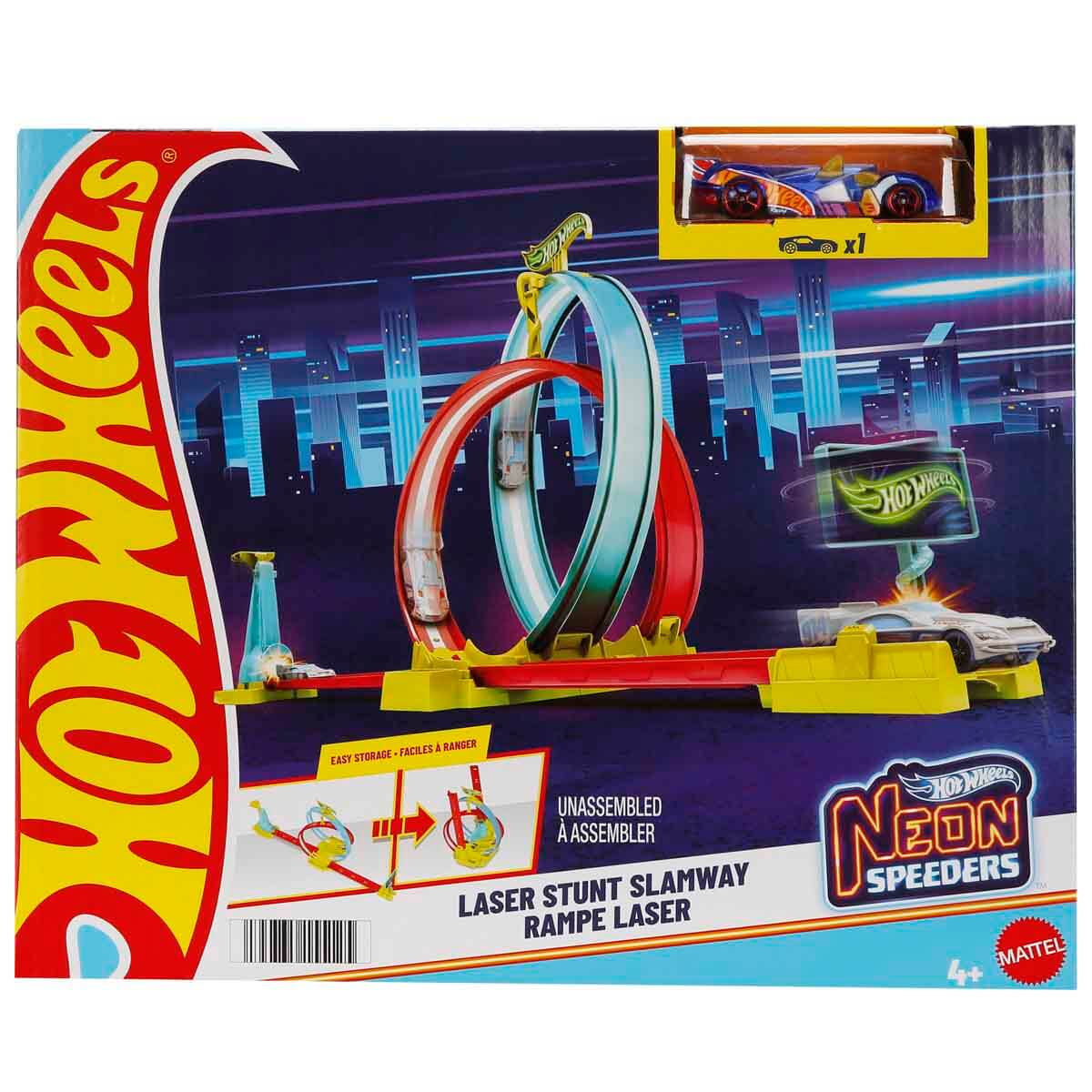 Hot Wheels Neon Yarışlar Çifte Çemberde Yarış Seti 