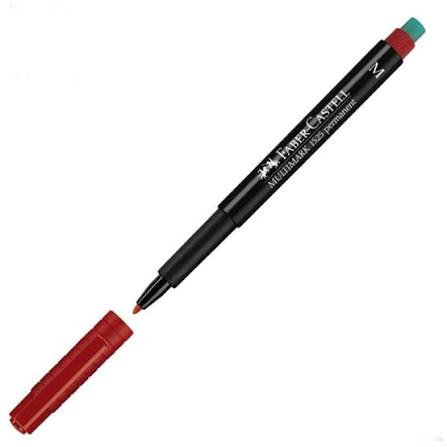 FABER-CASTELL PERMANENT ASETAT KALEMİ KIRMIZI M