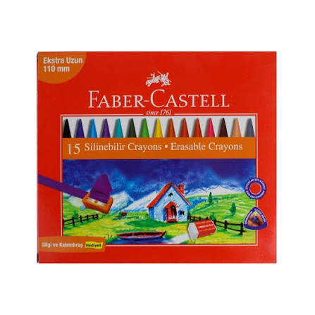 Faber-Castell Silinebilir Mum Boya 15 Renk