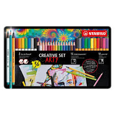 Stabilo Creative Set Arty 36 Renk Metal Kutu