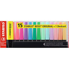 Stabilo Boss Original Fosforlu Kalem Yeni Masa Seti 15 Karışık Renk