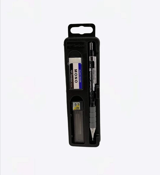 Tombow Sh-300 Grip Mekanik Kurşun Kalem Plastik Kutulu Set 0.5mm Siyah