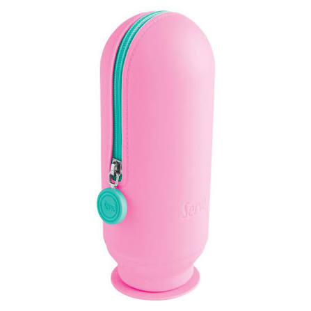 Serve Hoop Silikon Kalem Çantası Pastel Pembe