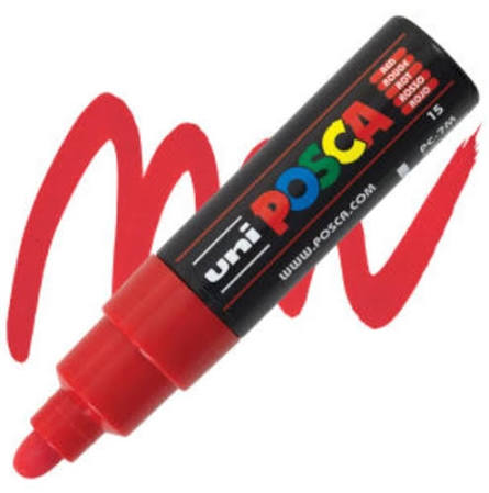 Uni Posca Pc-7m Su Bazlı Markör 4.5-5.5 Mm - Red