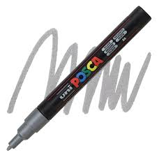 Uni Posca Pc-3m Su Bazlı Markör 0.9-1.3 Mm - Silver