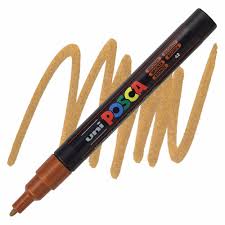 Uni Posca Pc-3m Su Bazlı Markör 0.9-1.3 Mm - Bronze