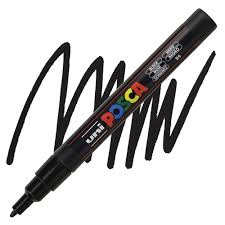 Uni Posca Pc-3m Su Bazlı Markör 0.9-1.3 Mm - Black