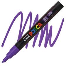 Uni Posca Pc-3m Su Bazlı Markör 0.9-1.3 Mm - Violet