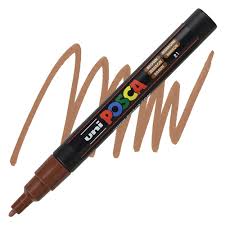 Uni Posca Pc-3m Su Bazlı Markör 0.9-1.3 Mm - Brown
