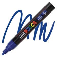 Uni Posca Pc-5m Su Bazlı Markör 1.8-2.5 Mm - Blue
