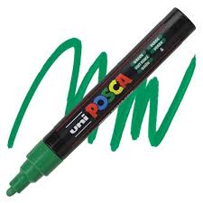 Uni Posca Pc-5m Su Bazlı Markör 1.8-2.5 Mm - Green