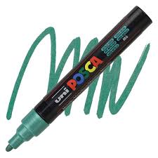 Uni Posca Pc-5m Su Bazlı Markör 1.8-2.5 Mm - Metallic Green