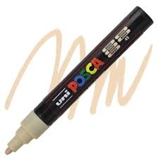 Uni Posca Pc-5m Su Bazlı Markör 1.8-2.5 Mm - Beige