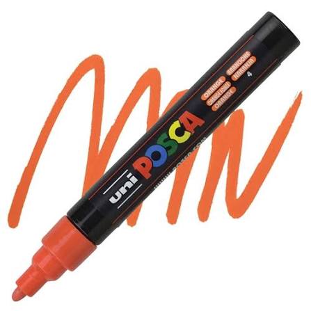 Uni Posca Pc-5m Su Bazlı Markör 1.8-2.5 Mm - Orange