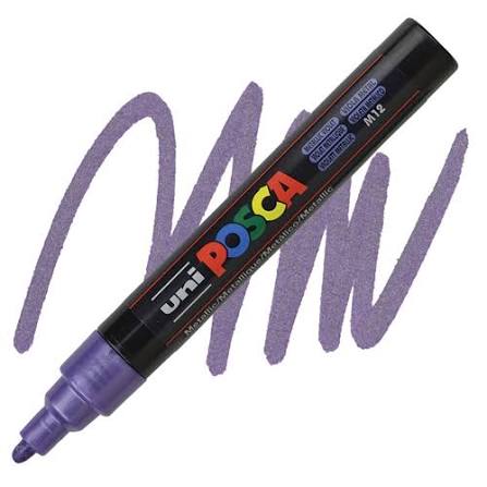 Uni Posca Pc-5m Su Bazlı Markör 1.8-2.5 Mm - Metallic Violet