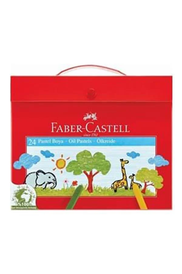 Faber-Castell Plastik Çantalı Tutuculu Pastel Boya, 24 Renk