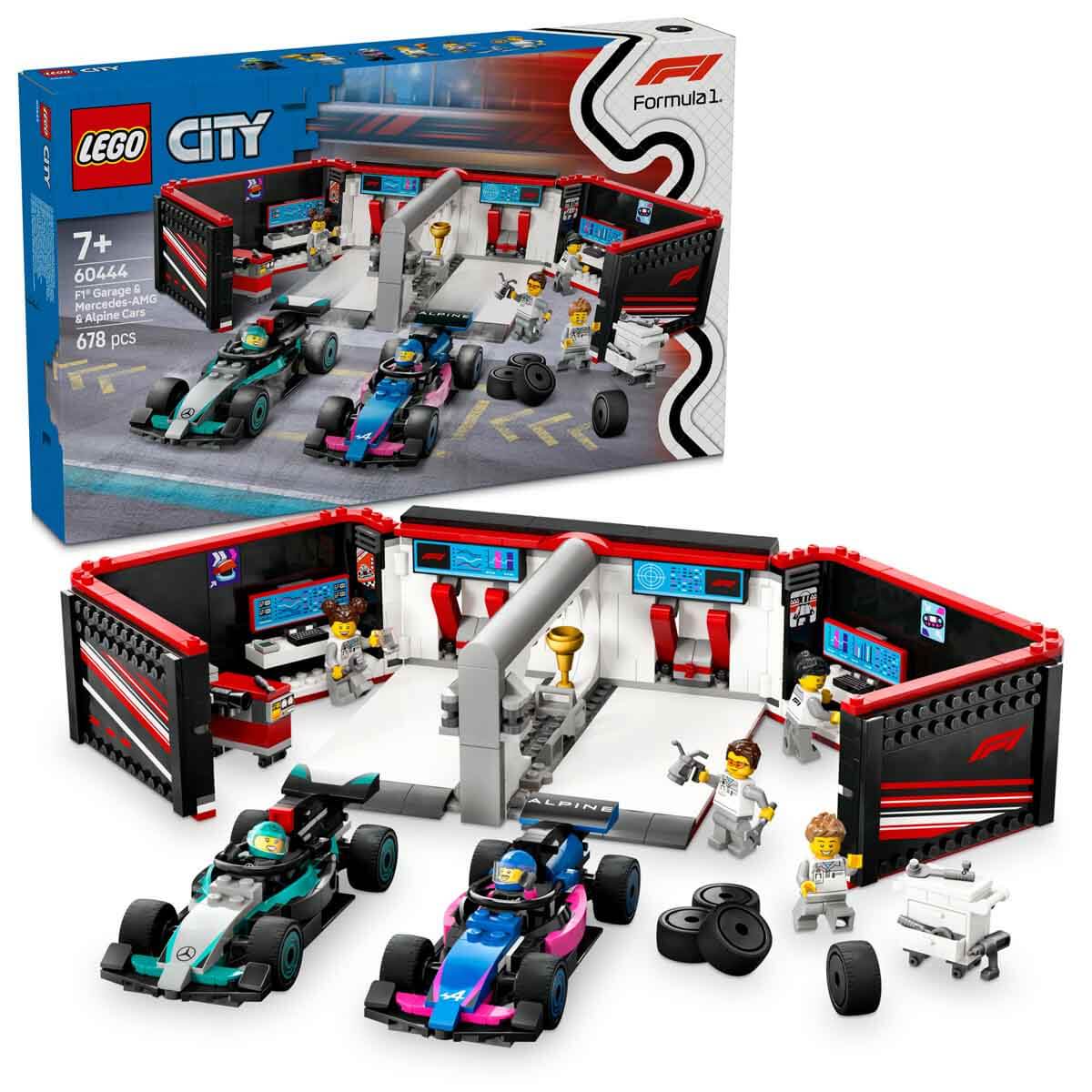 LEGO City F1 Garajı ve Mercedes-AMG ve Alpine Arabaları 60444 