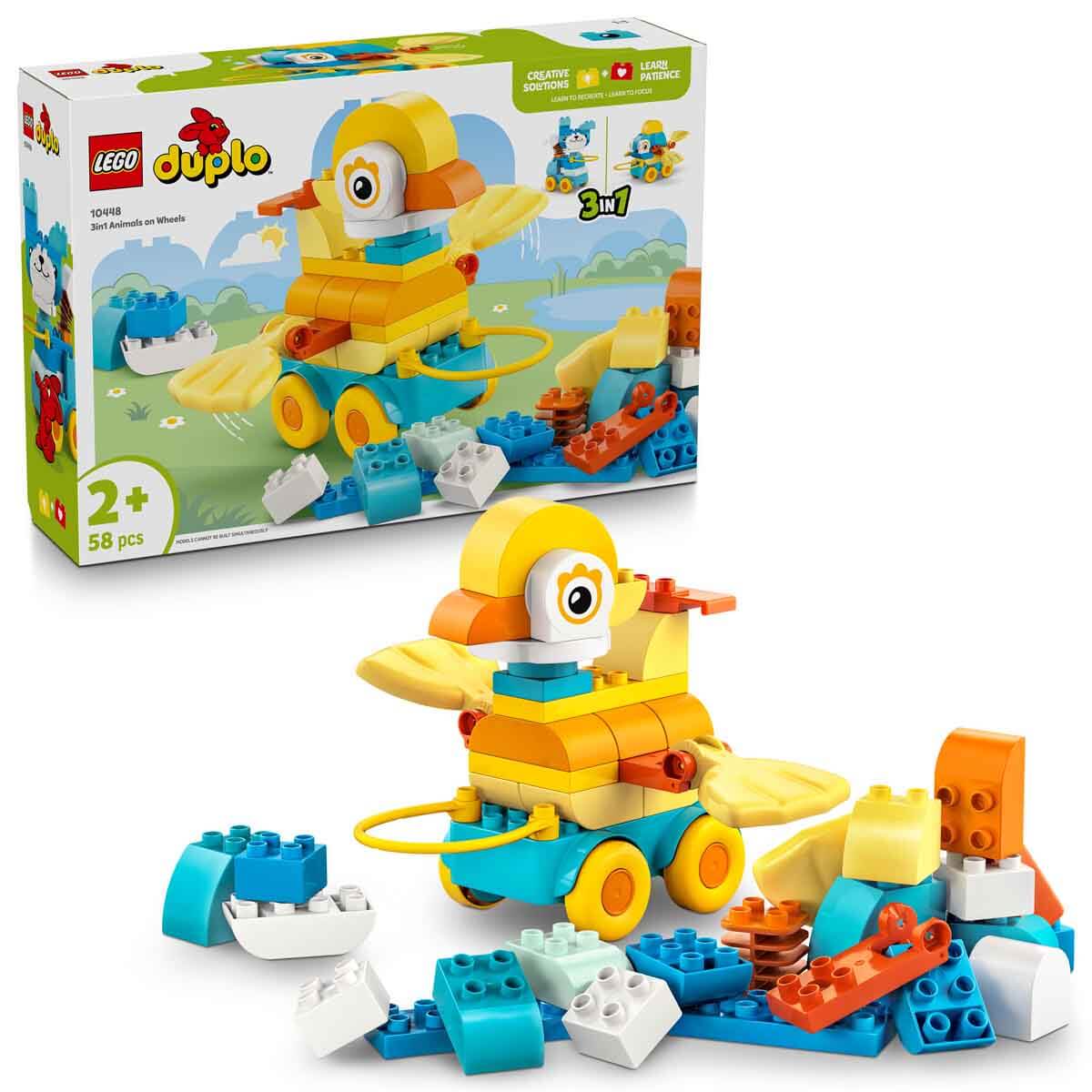 LEGO DUPLO Kasabası 3’ü 1 Arada Tekerlekli Hayvanlar 10448