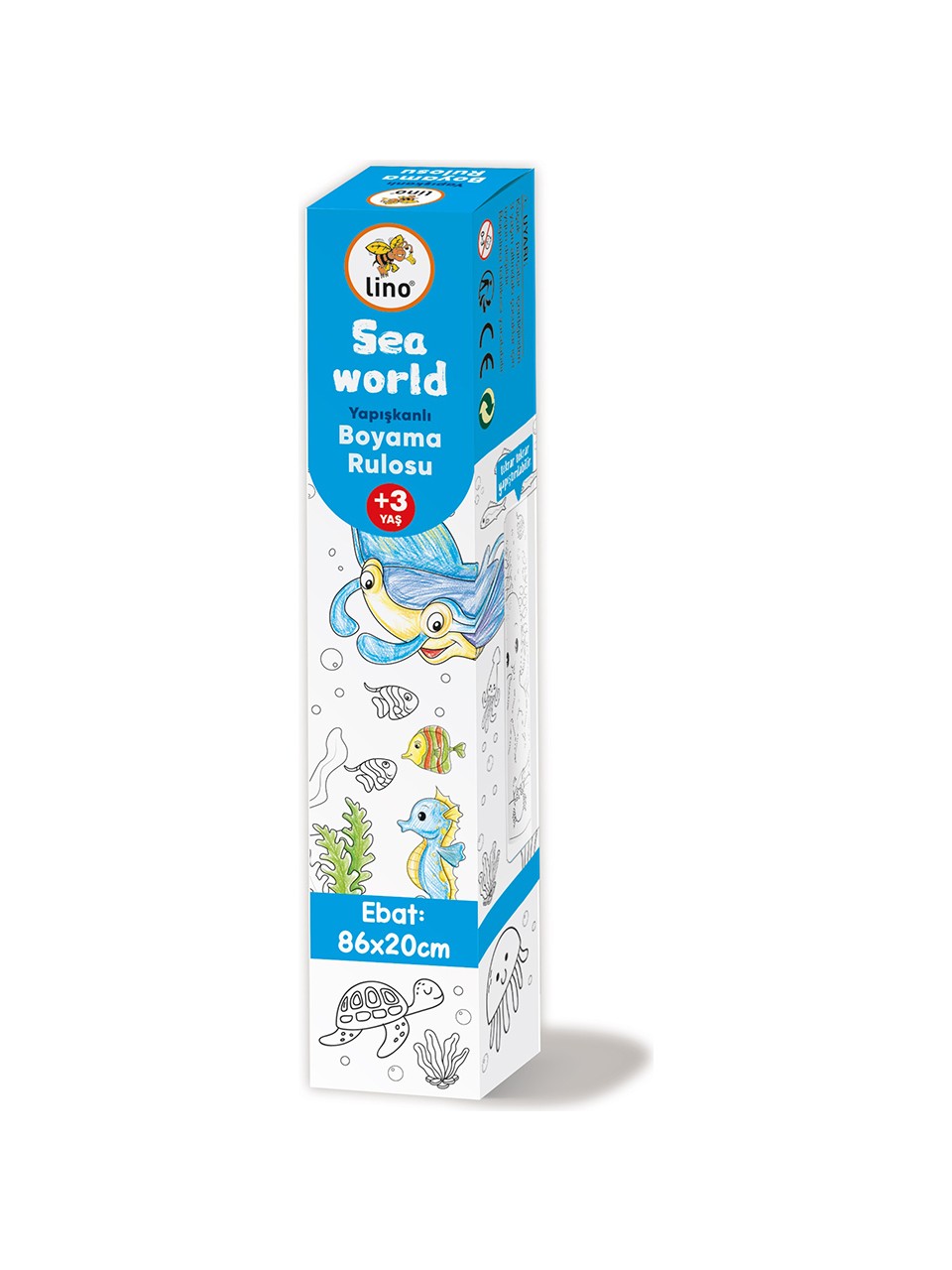 Lino 86mm X 20mt Yapışkanlı Boyama Rulosu Sea World