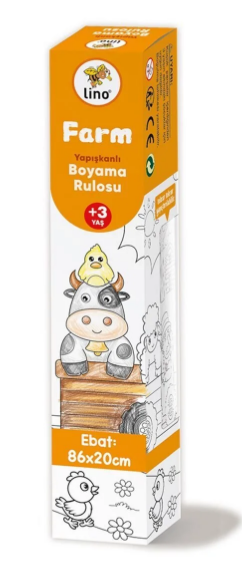 Lino 86mm X 20mt Yapışkanlı Boyama Rulosu Farm