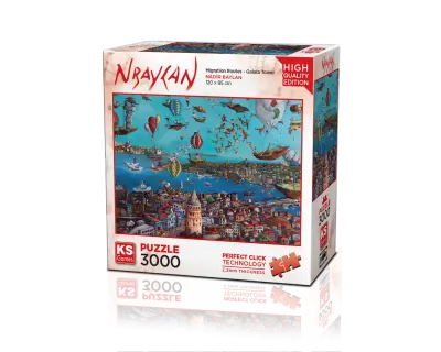 Migration Routes - Galata Tower 3000 Parça Puzzle 23017