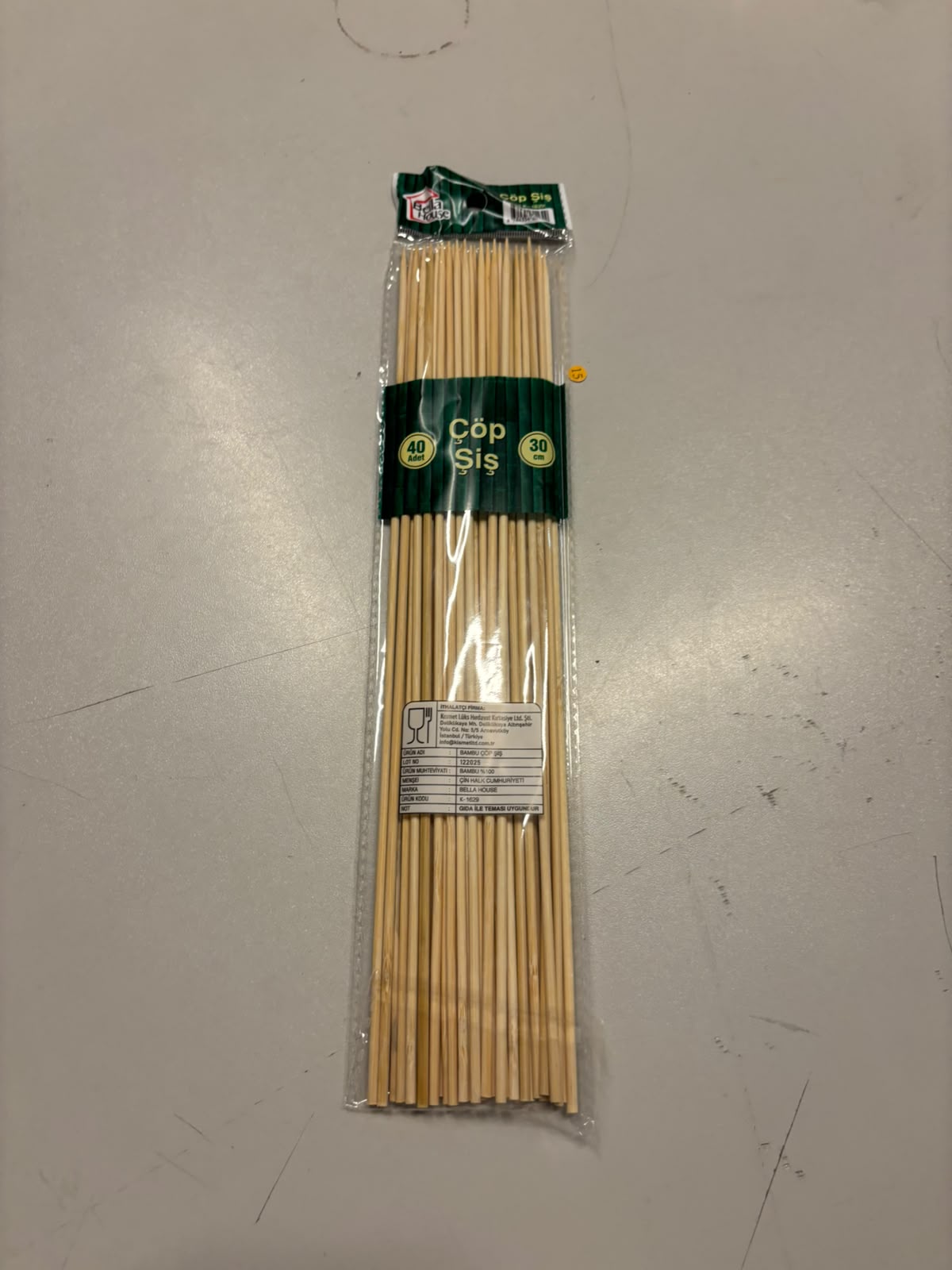 Çöp Şiş 30 CM 40'LI