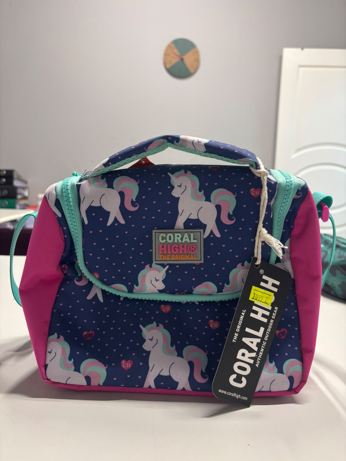 Coral Hıgh Pembe Lacivert Unicorn Beslenme Çantası 17274