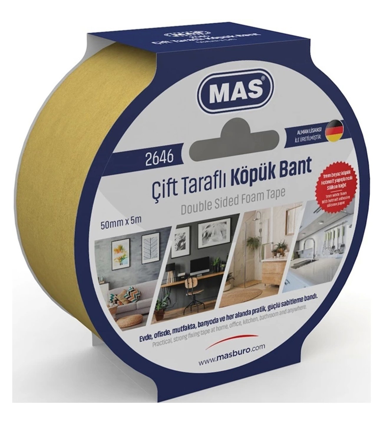 MAS ÇİFT TARAFLI KÖPÜK BANT 50MMX5M