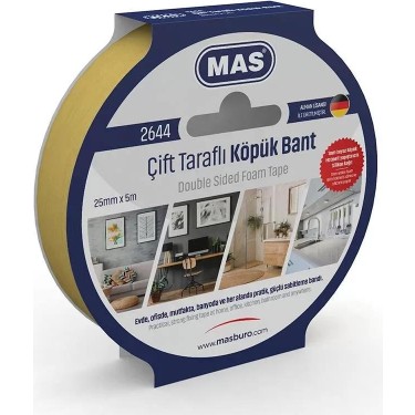 ÇİFT TARAFLI KÖPÜK BANT 25 X 5 MM
