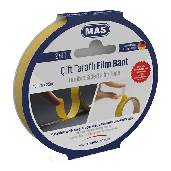MAS 2611 ÇİFT TARAFLI FİLM BANT 15MM - 25M