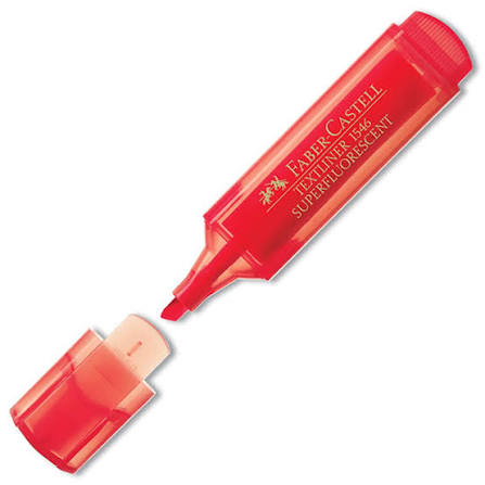 Faber-Castell Şeffaf Gövde Fosforlu Kalem 1546 Kırmızı