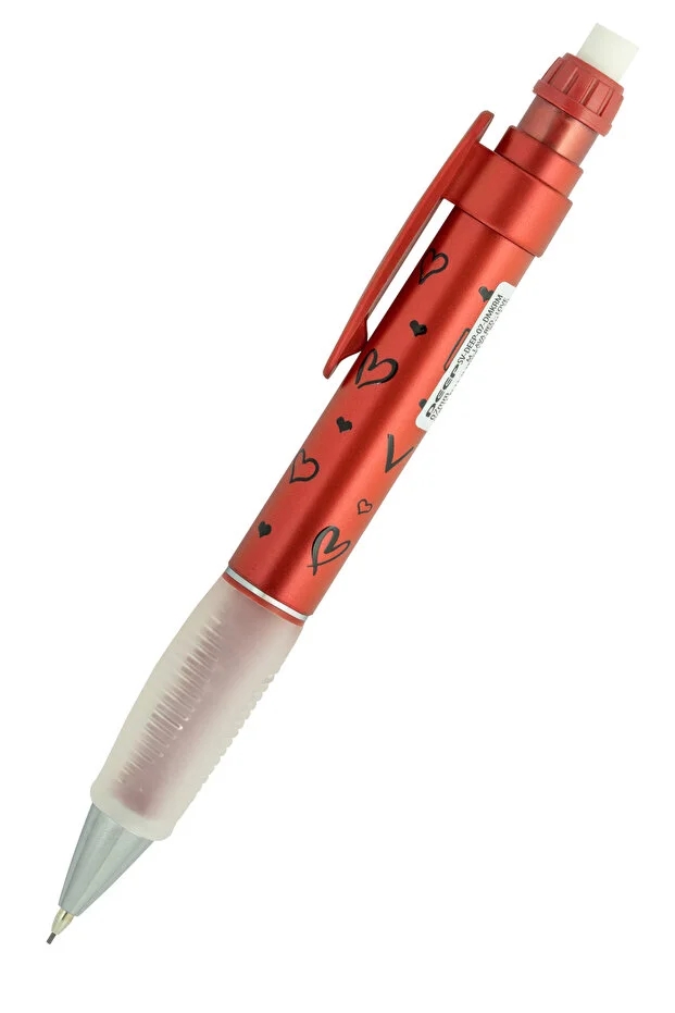 SERVE - DEEP MEKANİK KURŞUN KALEM 0.7MM METALİK ATEŞ KIRMIZI - LOVE