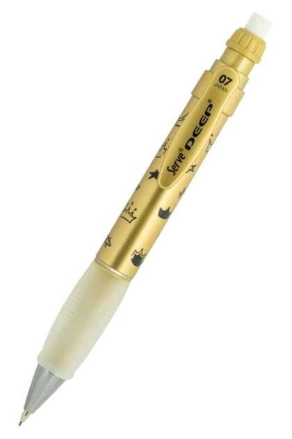 SERVE - DEEP MEKANİK KURŞUN KALEM 0.7MM METALİK GOLD - CROWN